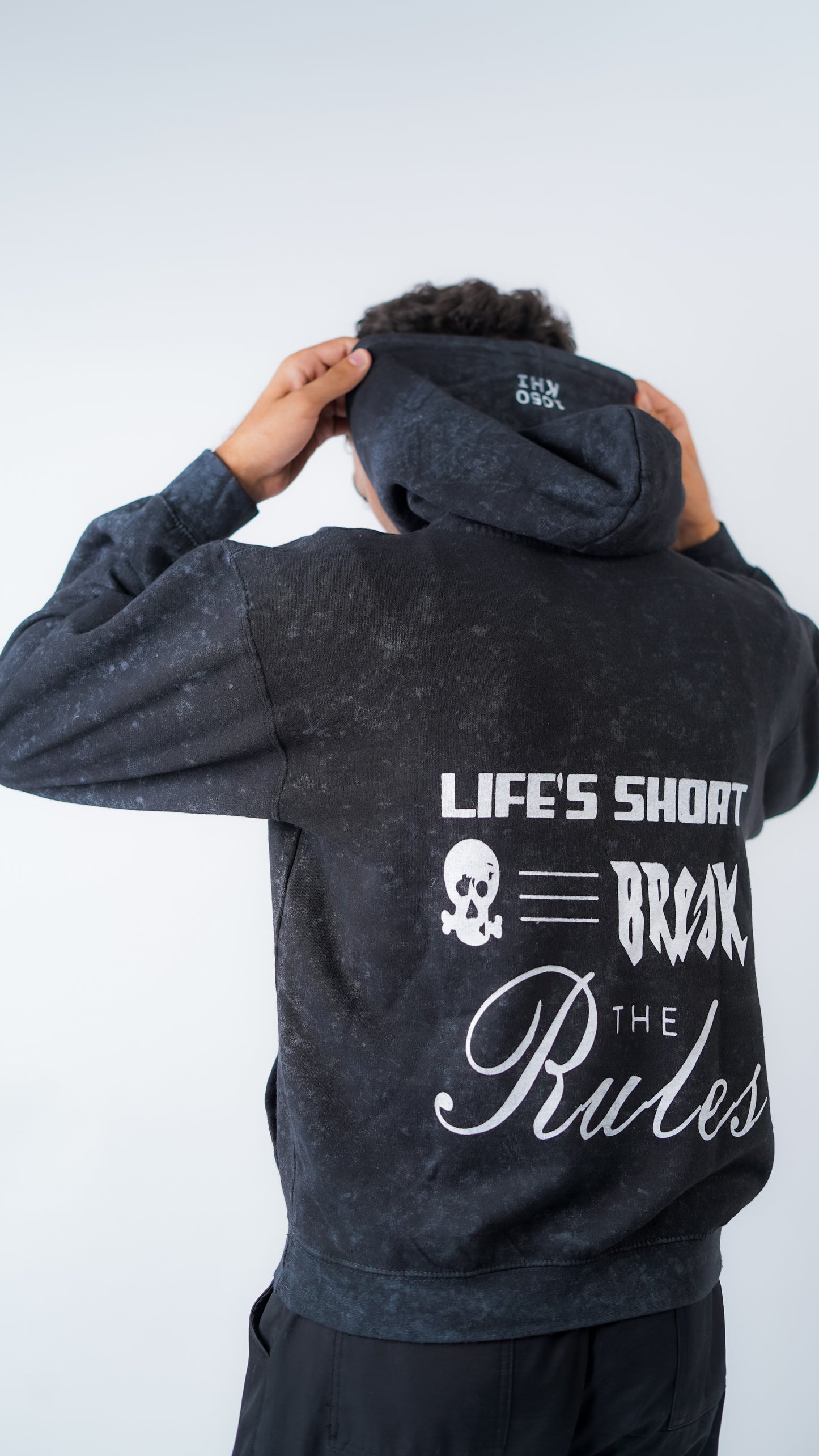 Black Ember washed hoodie