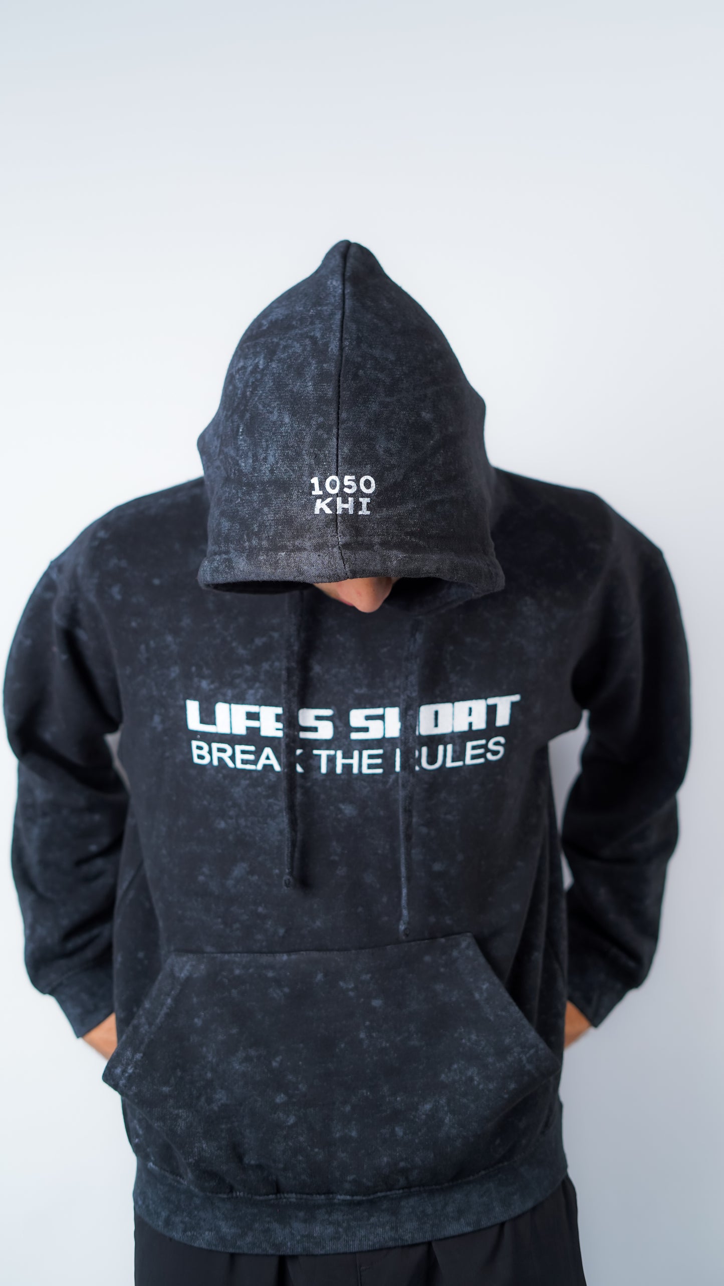 Black Ember washed hoodie